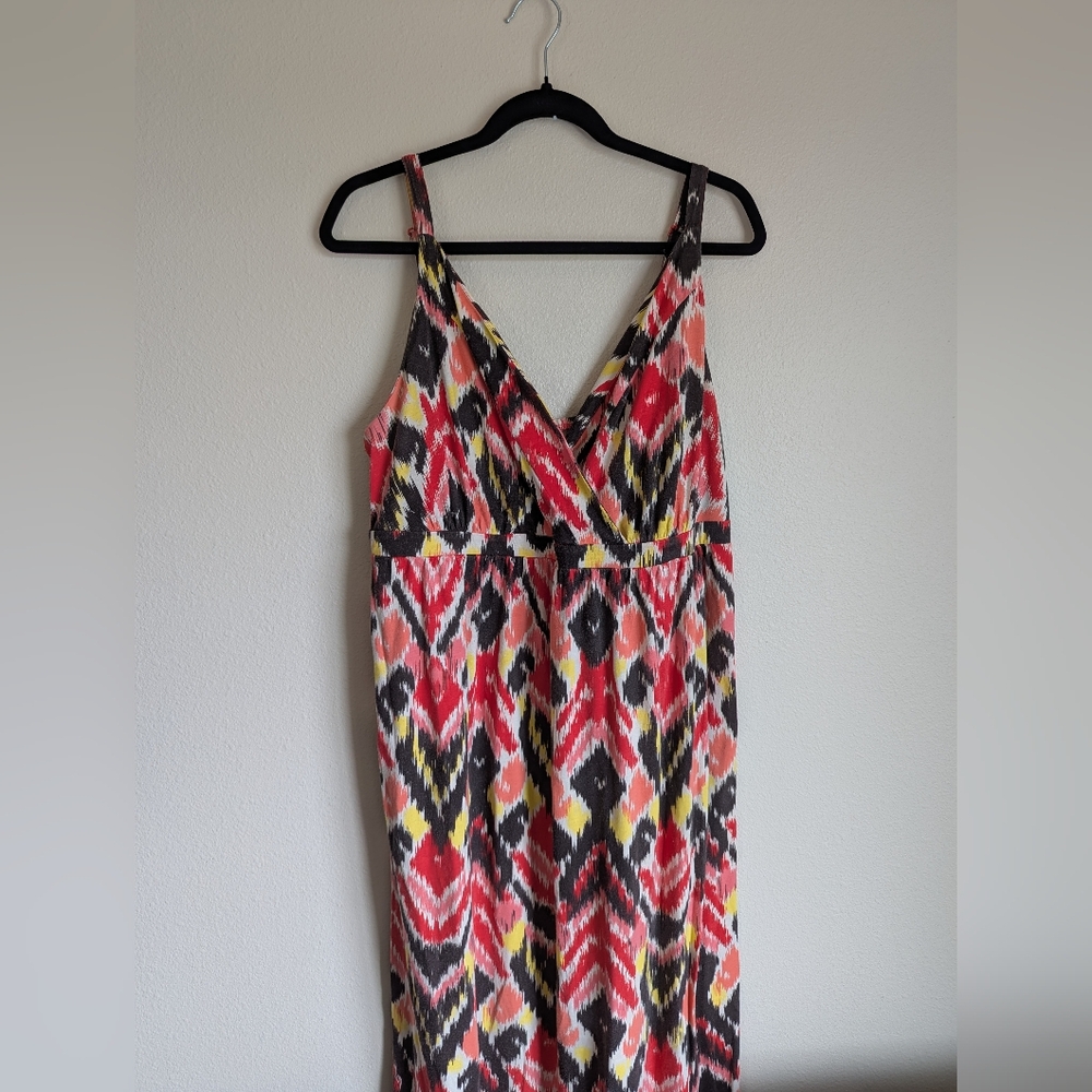 Fashion Bug Pink and Black Maxi Sundress Size 1X